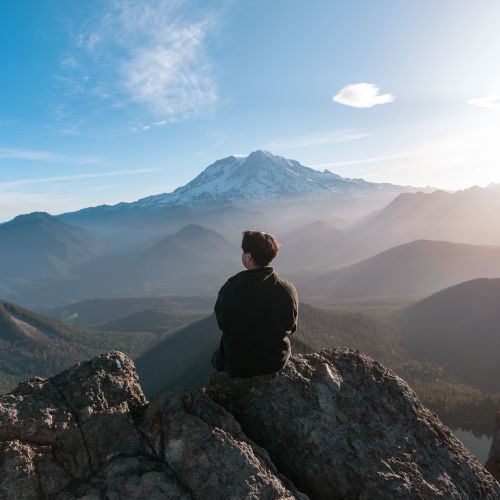 High Rock Mountain in Washington State during golden hour